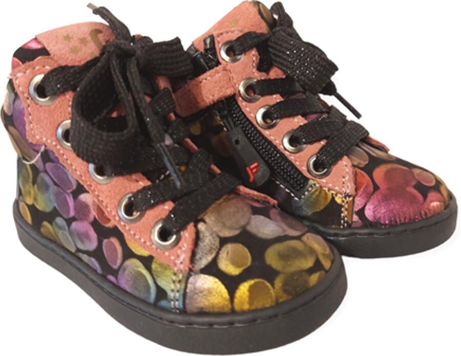 Jochie & Freaks Veterschoen Bertine JF-23158 Zwart Roze Multi - Foto 2