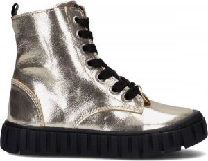 Jochie & Freaks Nikki Veterboots Laarzen Met Veters Meisjes Goud