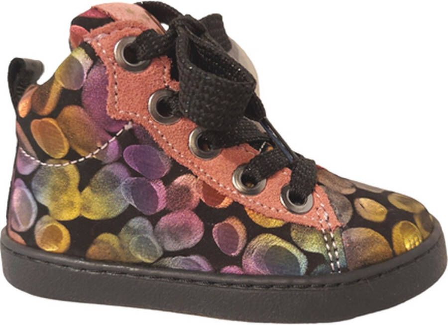 Jochie & Freaks Veterschoen Bertine JF-23158 Zwart Roze Multi