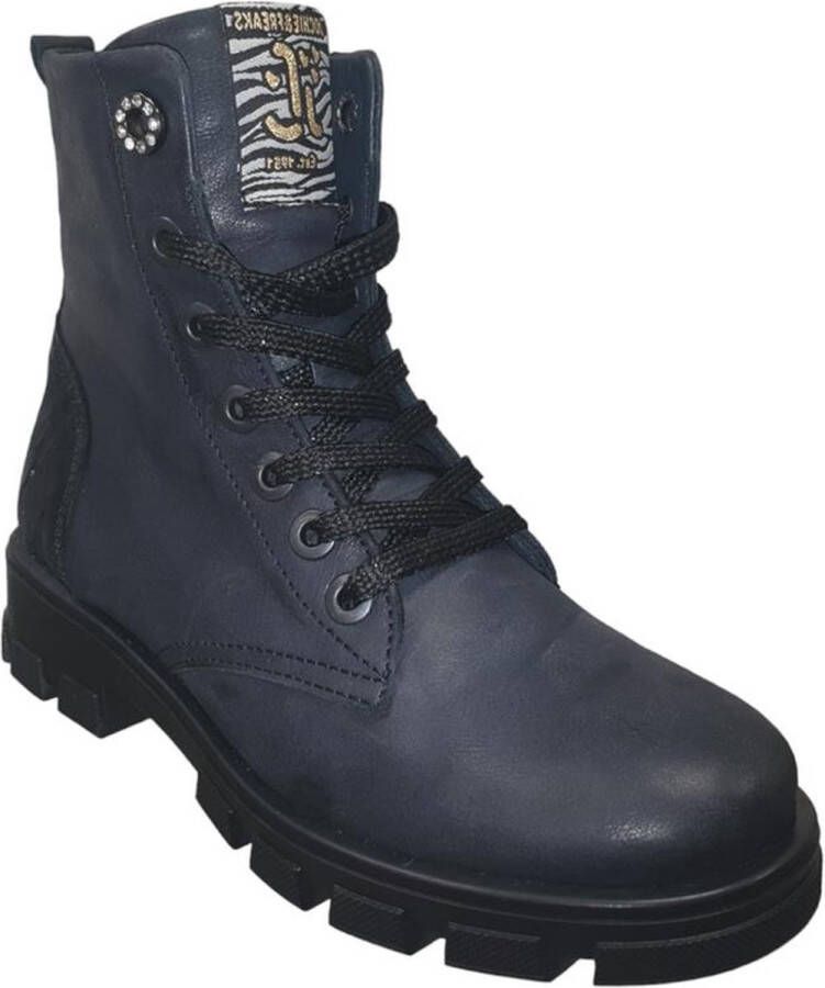 Jochie Beth XS Black 24784 200 Meisjes Veterboots Zwart