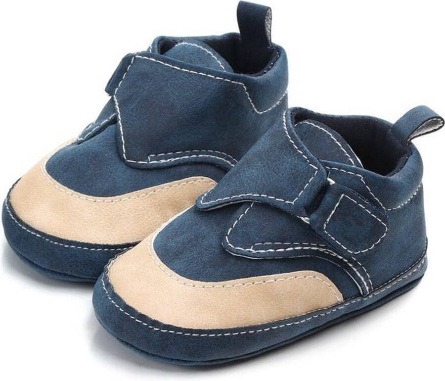 Jodeledokie Donker blauwe kunst-leren schoenen Kunstleer Zachte zool 6 tot 12 maanden
