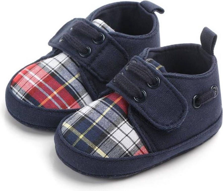 Jodeledokie Donker blauwe schoenen Katoen Zachte zool 0 tot 6 maanden