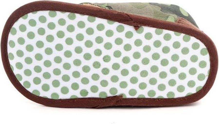 Jodeledokie Legergroene gewatteerde schoenen Suède Zachte zool 0 tot 6 maanden - Foto 5