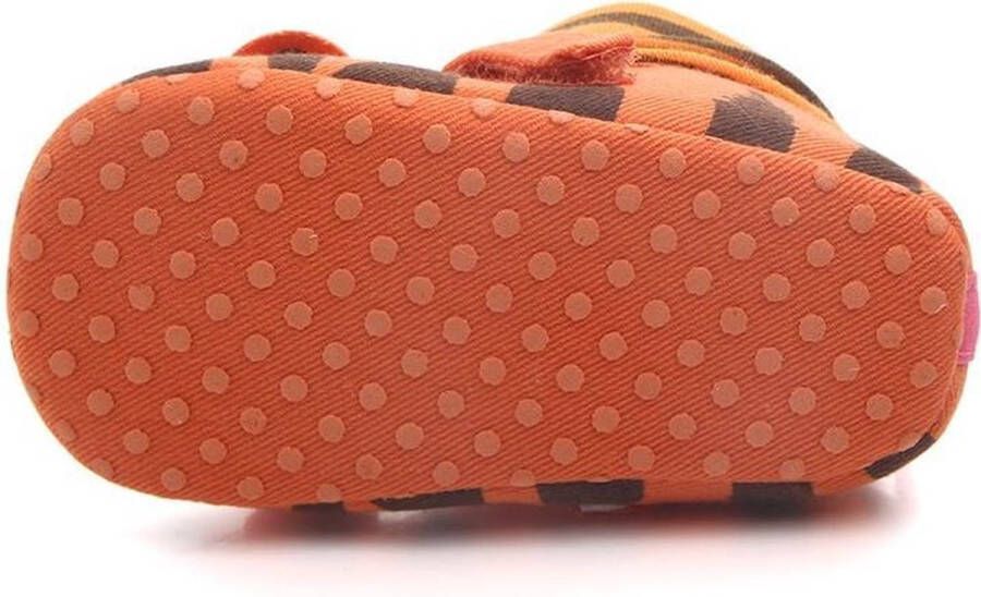 Jodeledokie Oranje tijger sloffen Katoen Zachte zool 12 tot 18 maanden - Foto 3