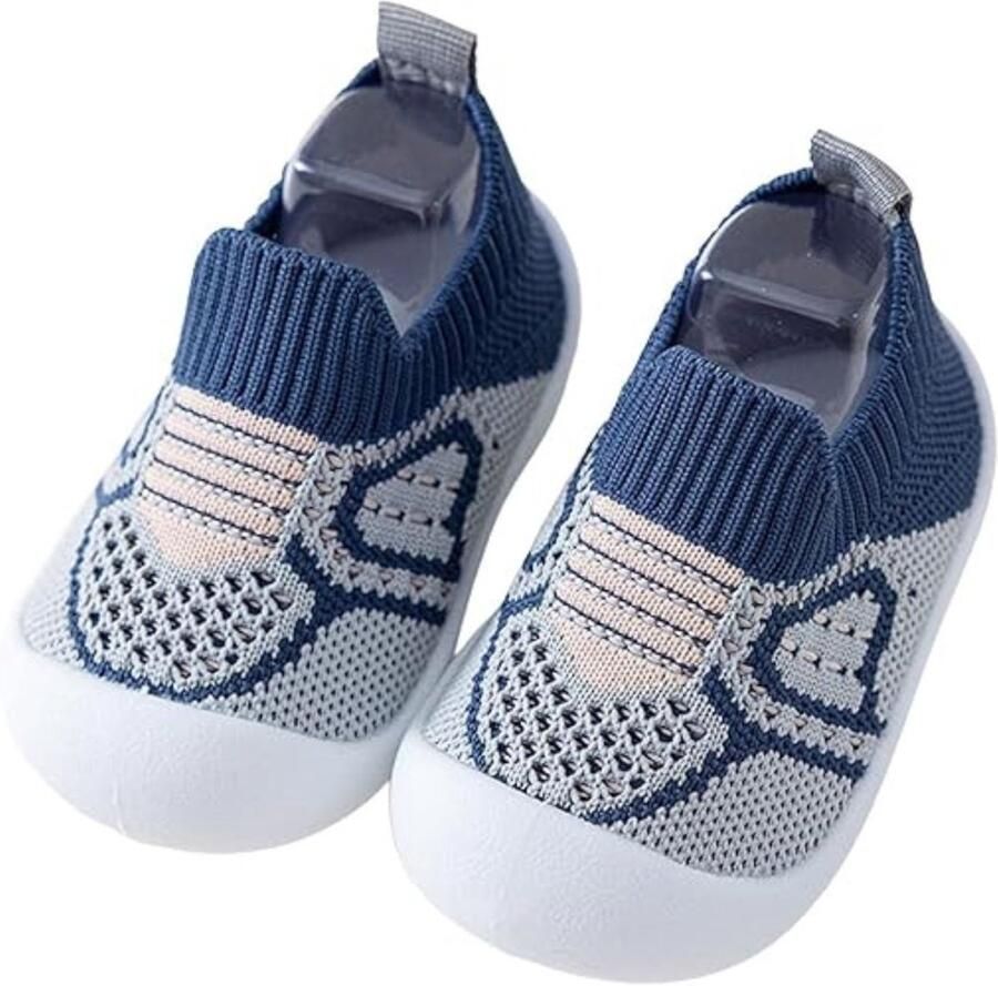 Jojoy Babyslofjes Antislip Eerste Loopschoentjes Ade d Mesh Marineblauw Leren Lopen MESHSTEPS