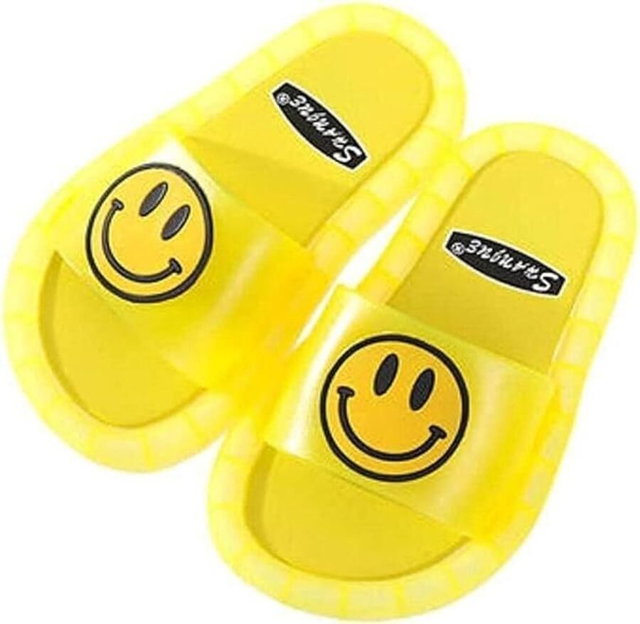 Jojoy LED Pantoffels Kinderen Lichtgevende Slippers Geel Antislip Zool PVC Waterdicht HAPPYS