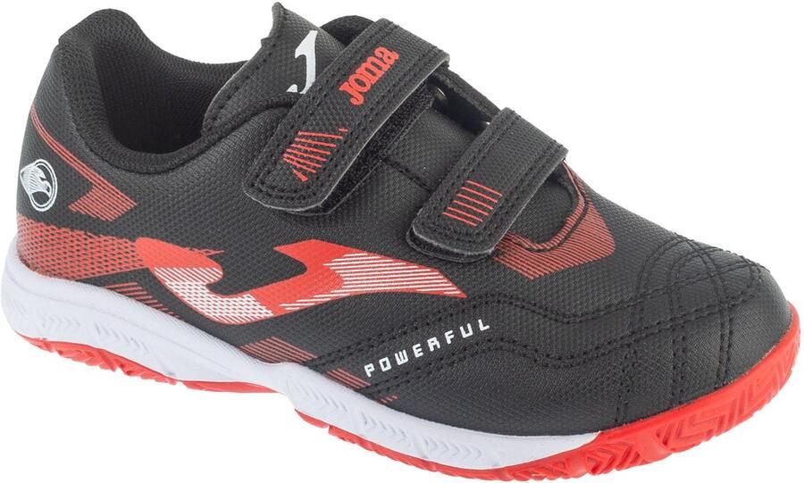 Joma Powerful Jr 25 POJW INV voor een jongen Zwart Indoorschoenen