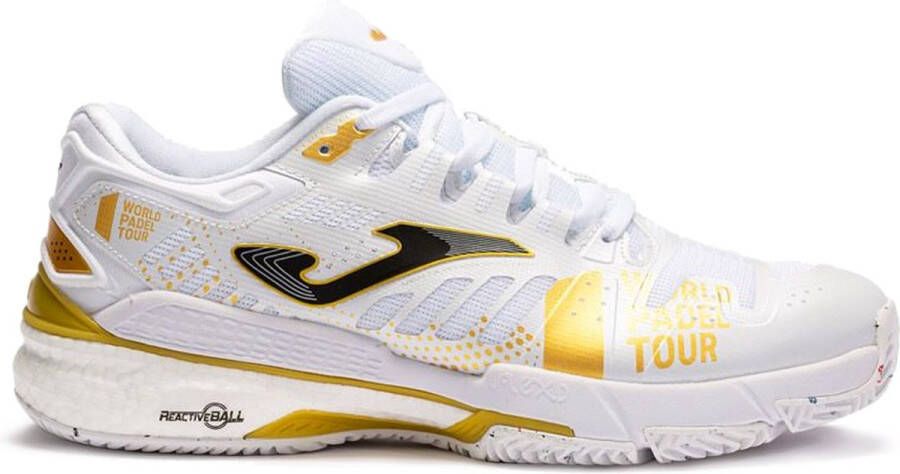 Joma Women's White And Gold Slam 22 World Padel Tour Clay Twptls2232p Padel Shoes