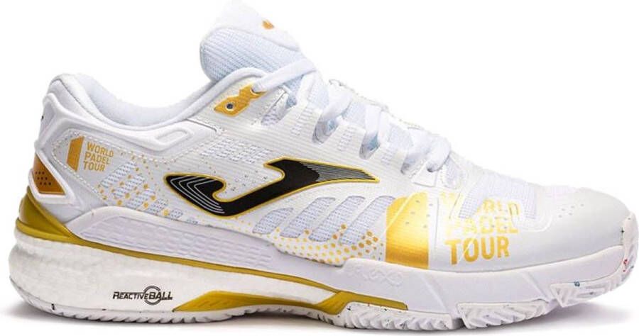 Joma WOMEN'S WHITE AND GOLD SLAM 22 WORLD PADEL TOUR CLAY TWPTLS2232P PADEL SHOES
