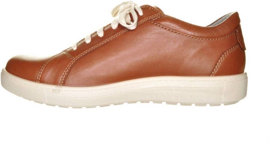Jomos Cognac Herensneaker Met Veters En Rits