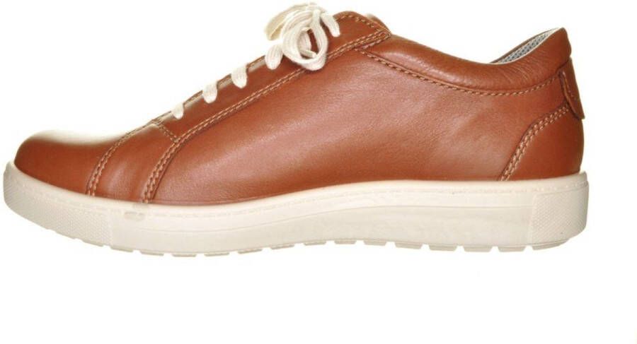 Jomos Cognac Herensneaker Met Veters En Rits