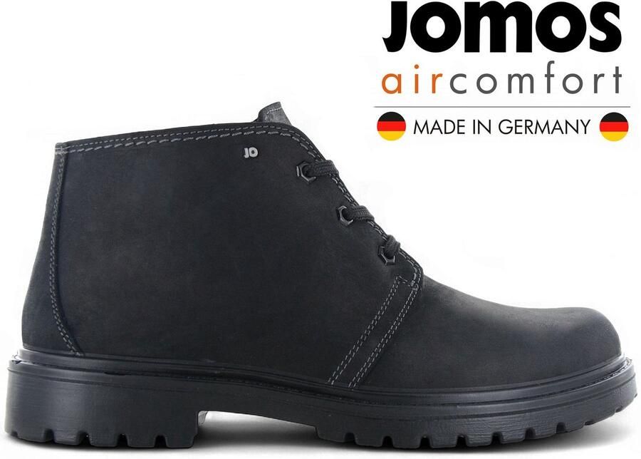 Jomos Alpina Boots Heren Winter Laarzen mit Lamsvel Gevoerd Leer Zwart 456506-40