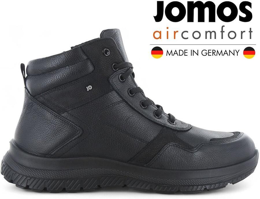 Jomos Confidence Boots Heren Winter Laarzen mit Lamsvel Gevoerd Leer Zwart 330501-289