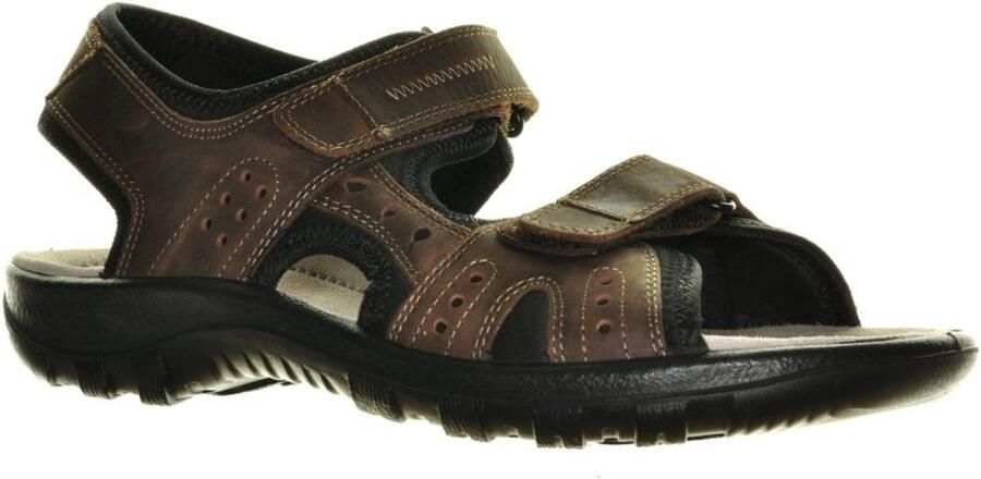 Jomos Sandaal van zacht nubuckleer Zwart - Foto 2