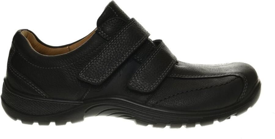 Jomos Heren Velcroschoenen Zwart Comfort Extra Breed
