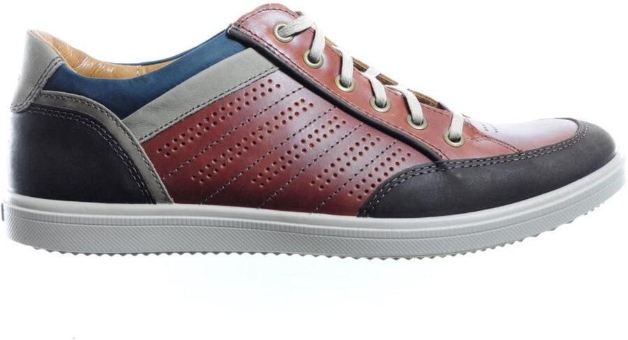 Jomos Veterschoen van een mooie leercombinatie Cognac