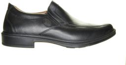 Jomos Zwarte Mocassin Leder Lijnen