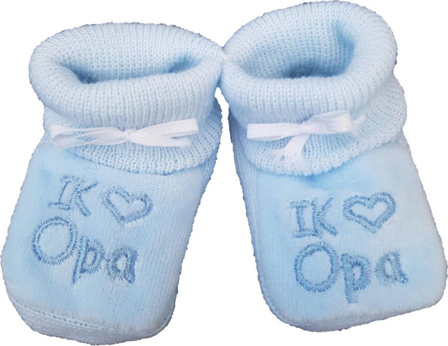 Joni's WInkel Slofjes- I Love Opa Blauw