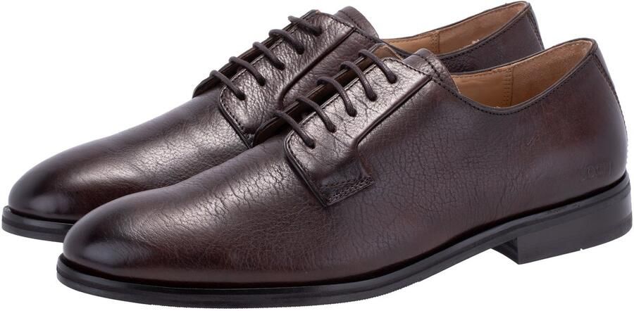 JOOP! SHOES Derby schoenen van leer met vetersluiting en labeldetail