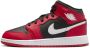 Nike Jordan Air Jordan 1 MID Sneakers Kids Zwart Wit Rood Doos zonder deksel - Thumbnail 5
