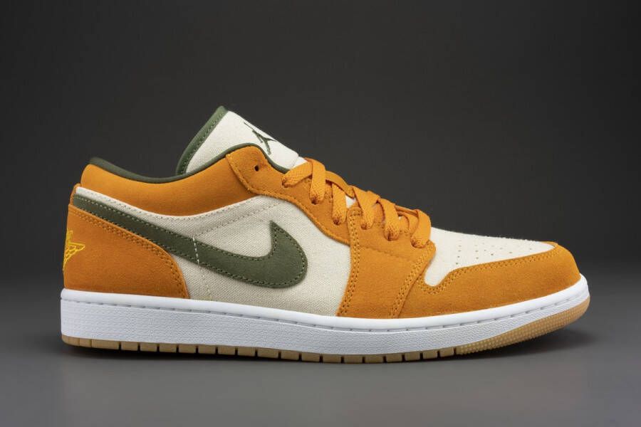 Nike Air Jordan 1 Low ''Medium Curry Orange Olive'' DH6931-102 oranje beige sneakers laag unisex