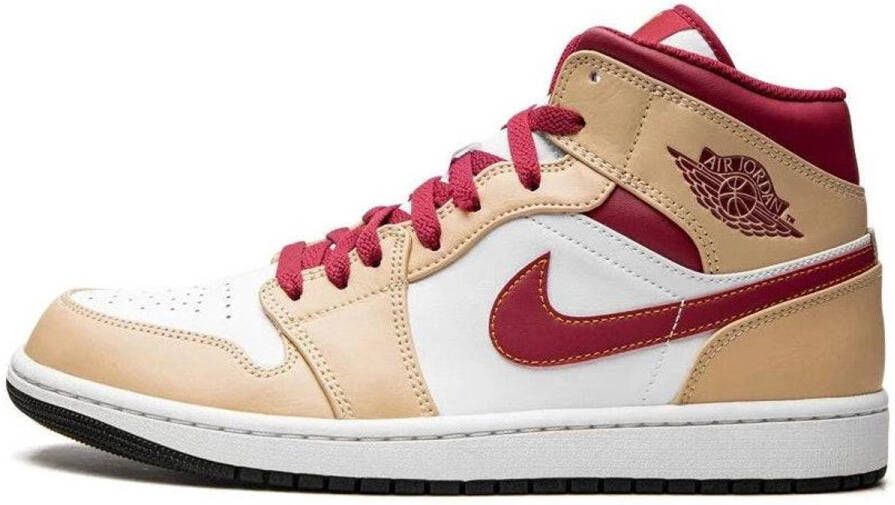 Jordan Air 1 Mid Light Curry Cardinal
