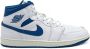 Jordan Air 1 Mid SE Heren Sneakers Schoenen Leer Wit-Blauw FN5215 - Thumbnail 1