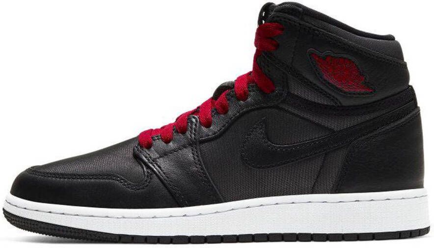 Jordan Air 1 Retro High OG Black Satin Gym Red