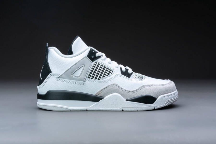 Jordan 4 Retro(Ps ) White Black Neutral Grey Schoenen pre school BQ7669 111