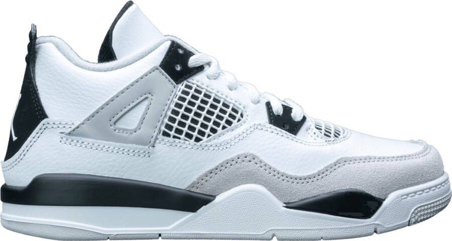 Jordan 4 Retro(Ps ) White Black Neutral Grey Schoenen pre school BQ7669 111 - Foto 2