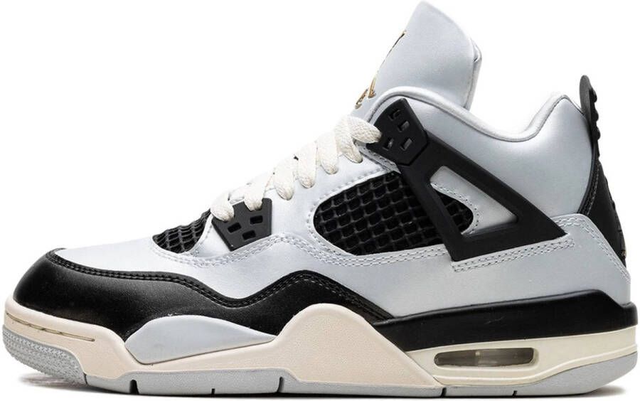 Jordan Air 4 Retro Junior Pure Platinum Black Sail Metallic Gold Kind Pure Platinum Black Sail Metallic Gold