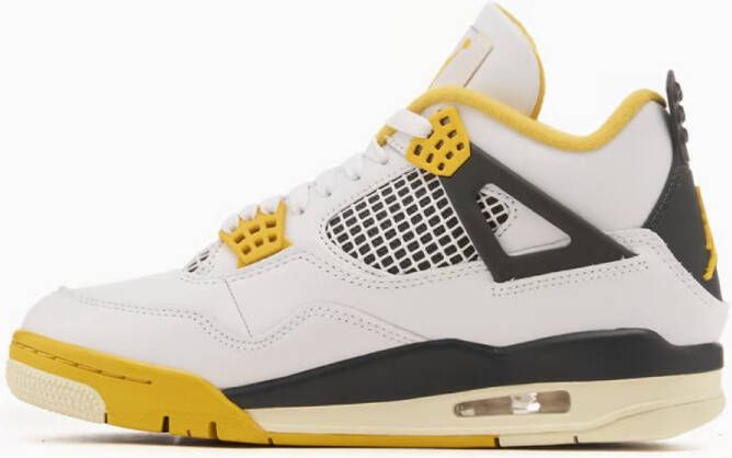 Jordan Nike Air 4 Retro Sneakers Wit Geel Zwart Exclusief