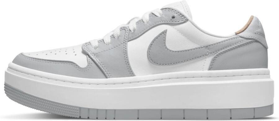 Air Jordan 1 Elevate Low Dames Sneakers Plateau Schoenen Wit-Grijs DH7004