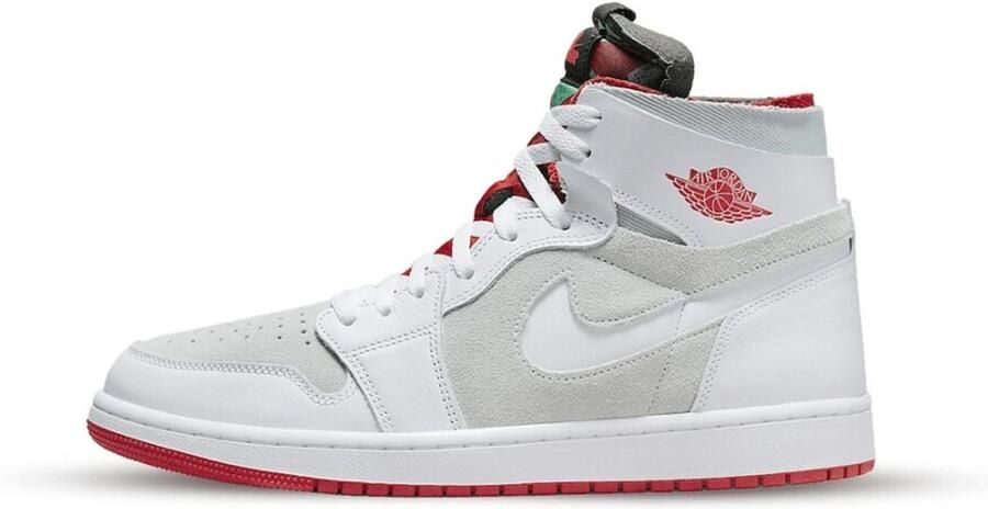 Jordan Air 1 Zoom Air Cmft White True Red Light Silver Dark Concord Schoenmaat 45 1 2 Sneakers CT0978 100