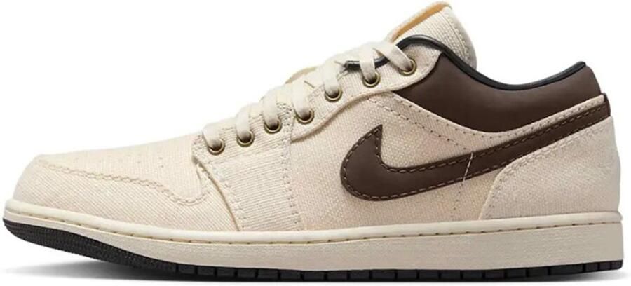 Nike Air Jordan 1 Low Premium Beige Baroque Brown Sneakers Unisex Doos Zonder Deksel - Foto 2