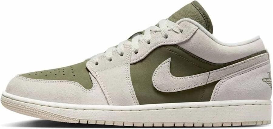 Air Jordan 1 Low SE Medium Olive Sail Light Orewood Brown Groen Wit 1 Lifestyle Heren Sneakers voor Mannen
