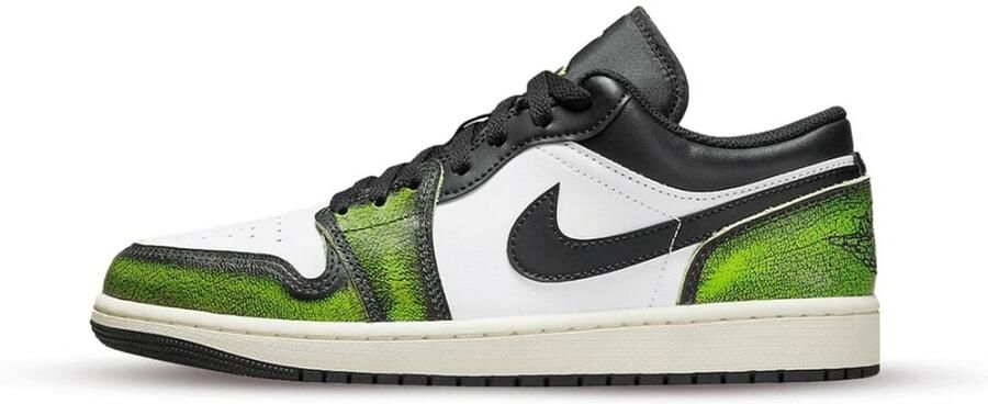 Jordan Air 1 Low Se Black Electric Green White Sail Schoenmaat 45 1 2 Sneakers DN3705 003