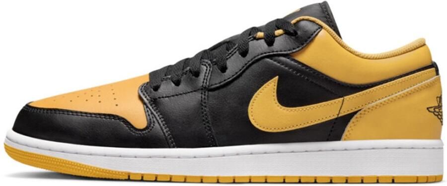 Jordan Air 1 Low Black White Yellow Ochre- Black White Yellow Ochre - Foto 2