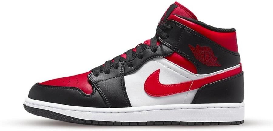Jordan Air 1 Mid Black White Fire Red