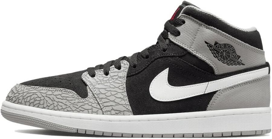 Jordan Air 1 Mid Se(Gs ) Black University Red White Lt Smoke Grey Schoenmaat 36+ Shoes grade school DM6216 016 - Foto 2