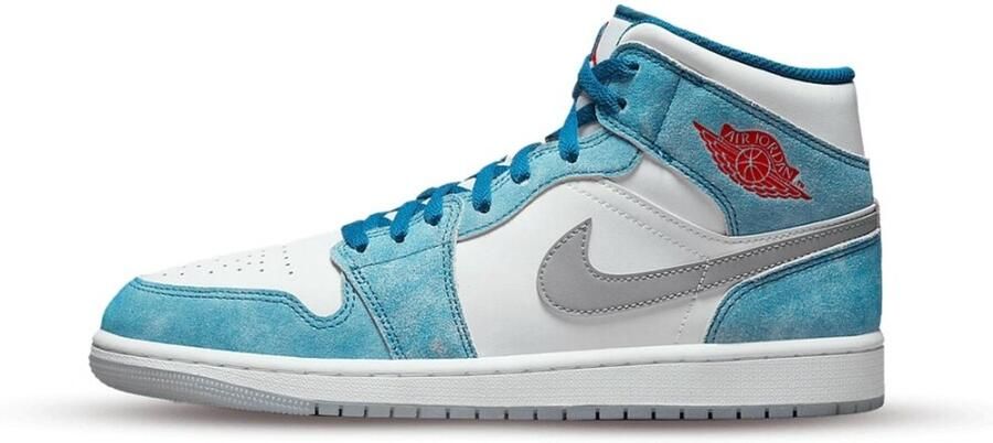 Air Jordan 1 Mid French Blue Fire Red