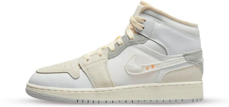 Air Jordan 1 Mid SE Craft Inside Out White Grey (GS)
