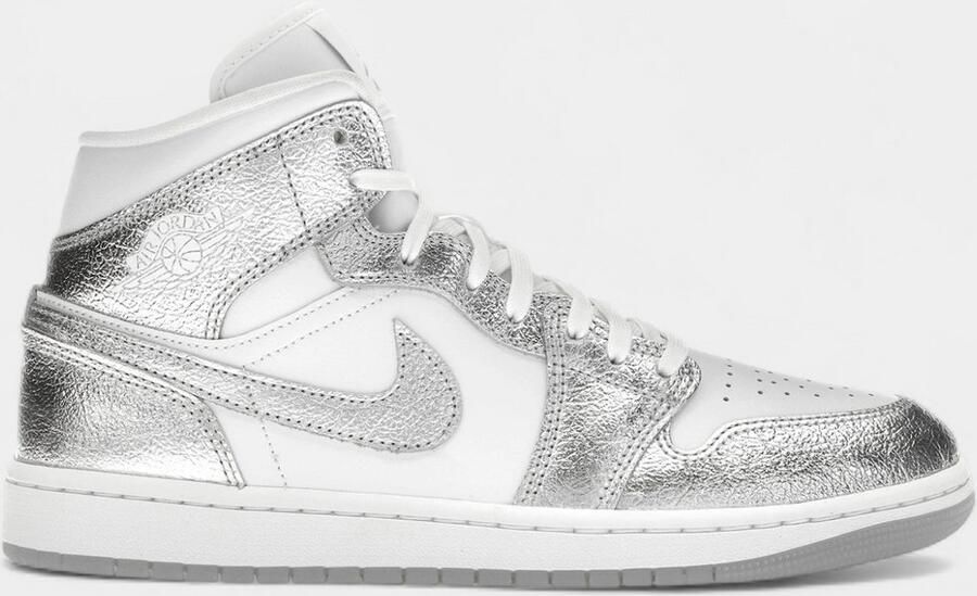Nike Hoge Sneakers Jordan 1 Mid SE Metallic Silver (Women's)