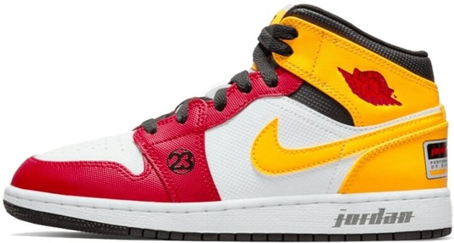 Jordan Air 1 Junior Black Gym Red White University Gold Kind