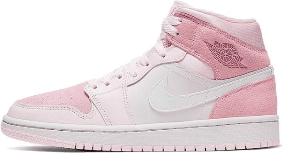 Air Jordan 1 Mid Sneakers Digital Pink Roze Wit 1 Lifestyle Dames Sneakers