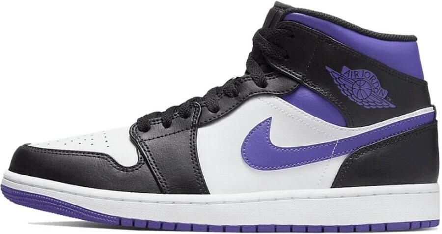 Air Jordan 1 Mid White Black Purple