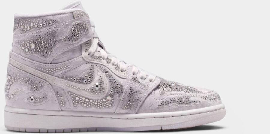 Nike Hoge Sneakers 1 Retro High OG Swarovski Vast Grey (Women's)