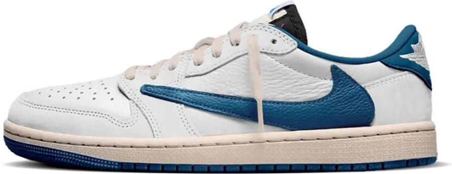 Air Jordan 1 Retro Low OG SP Frag t x Travis Scott Sail Military Blue