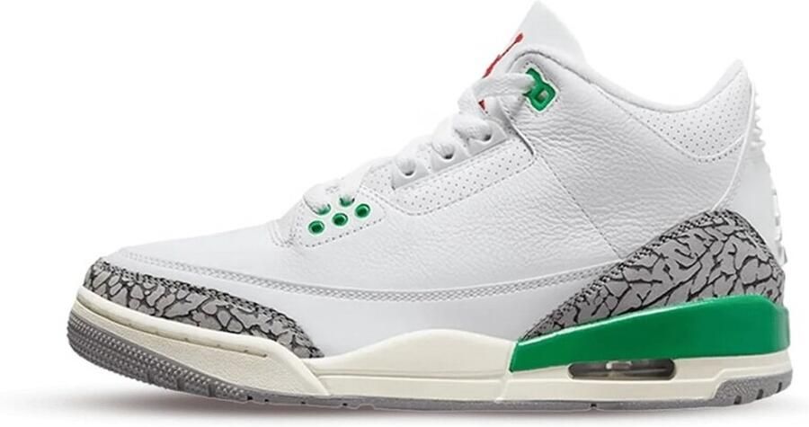 Jordan Nike Air 3 Retro Lucky Green White Sneakers Unisex Doos Zonder Deksel