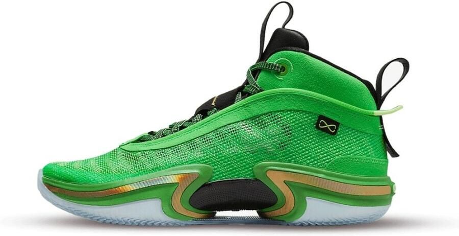 Jordan Air Xxxvi Green Spark Metallic Gold Black Schoenmaat 47 1 2 Basketball Perfor ce Mid CZ2650 300